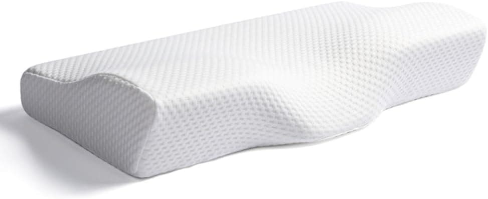 Travesseiro Cervical Ortopédico Viscoelástico – Suporte Ergonômico para Coluna e Pescoço – Espuma NASA – Alívio de Dores