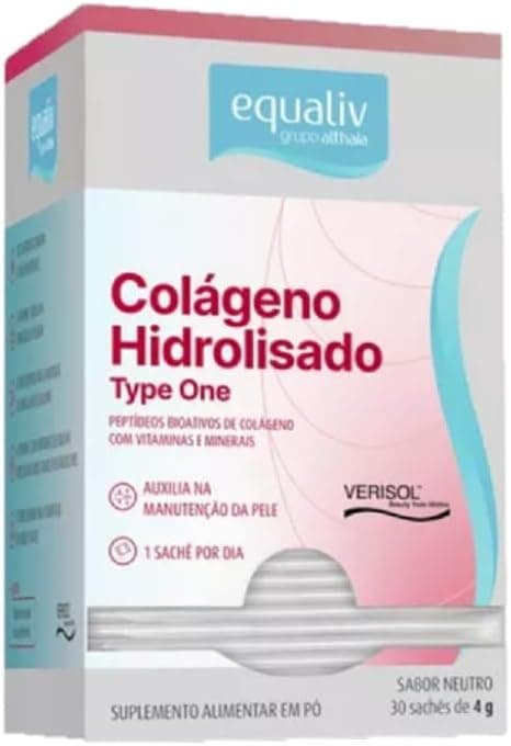 Colágeno Hidrolisado Type One Verisol - 3 unidades com 30 Sachês - Equaliv